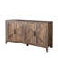 Armoire avec 4 portes et 4 tablettes ouvertes, armoire de rangement autoportante pour plancher, vestibule, plancher, salon, chambre à coucher, bureau-55287013