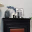 Black Manufactured Wood Electric Fireplace-1915840993