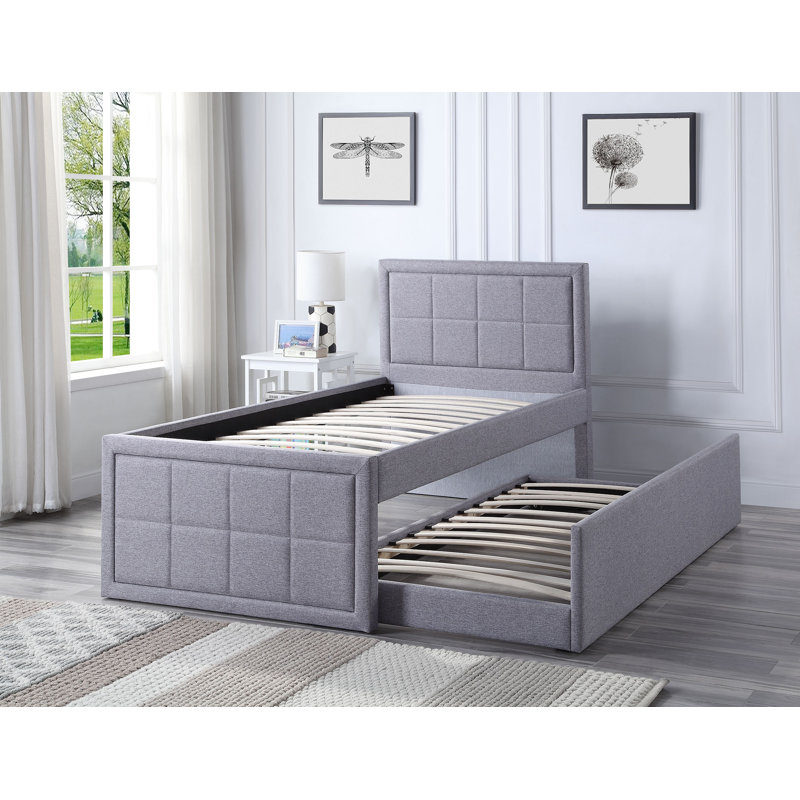 Cryptopodium Upholstered Linen Ottoman Bed