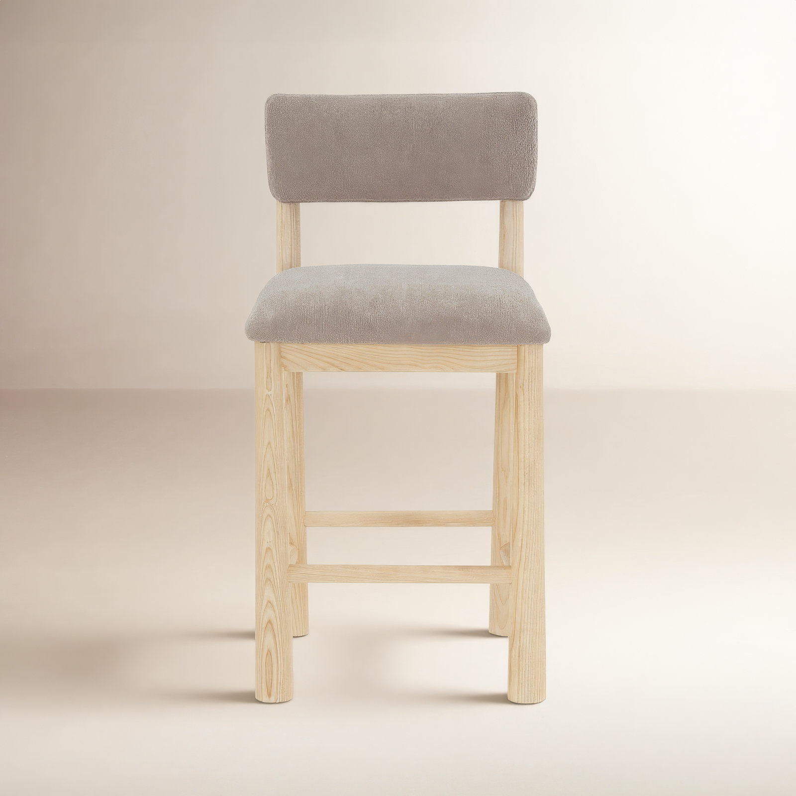 Boston Boucle Counter Stool, Light Brown, Counter Stool (26” Seat Height)