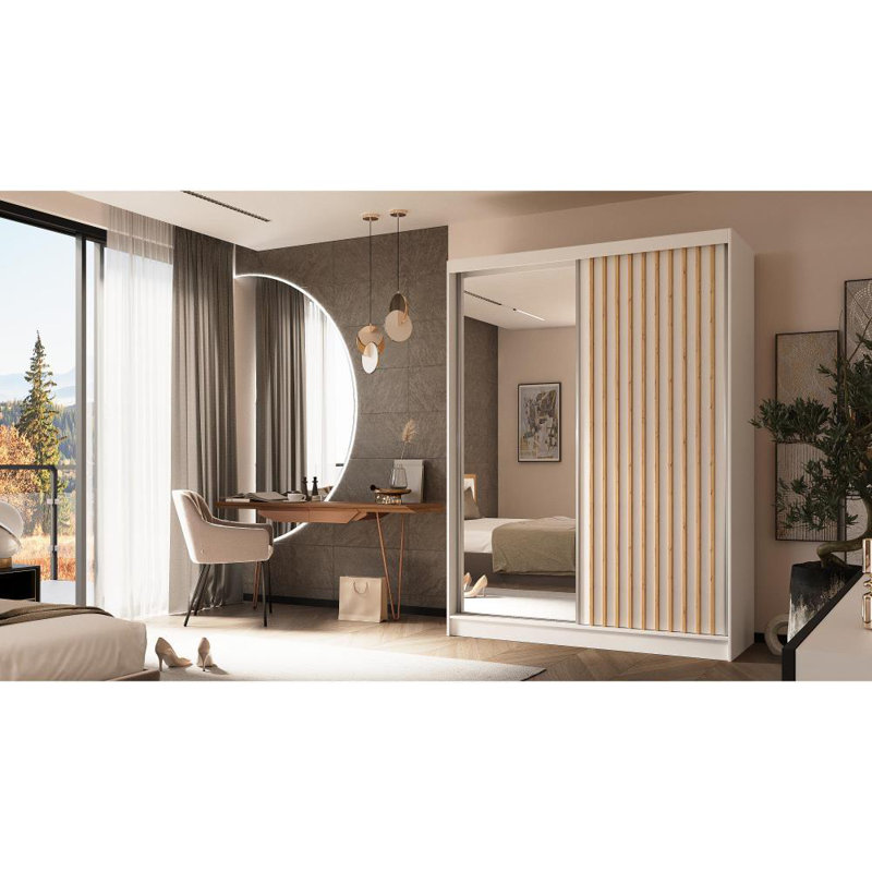 Ashantia 2 Door Sliding Wardrobe, Beige