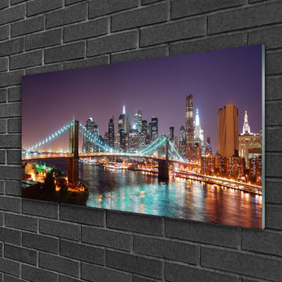 Architecture Bridge City - No Frame Print on Glass