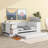 Daybed with Storage Arms,Trundle and Charging Station-1217840740