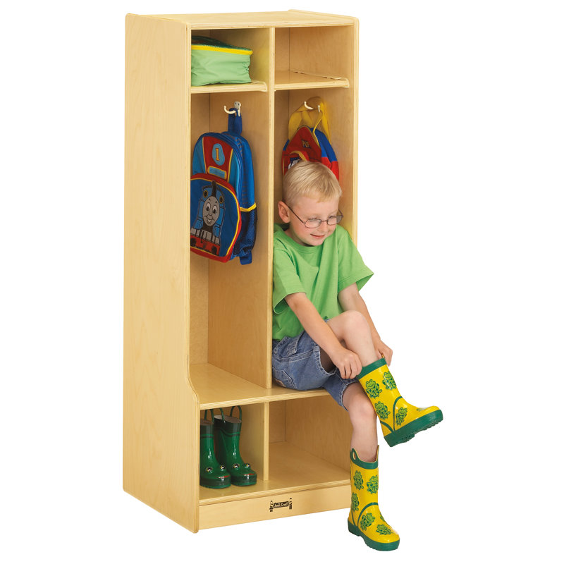 Jonti-Craft® 2 Section Coat Locker with Step