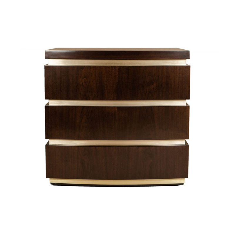 Audriena 69cm W Solid Wood Bedside Table