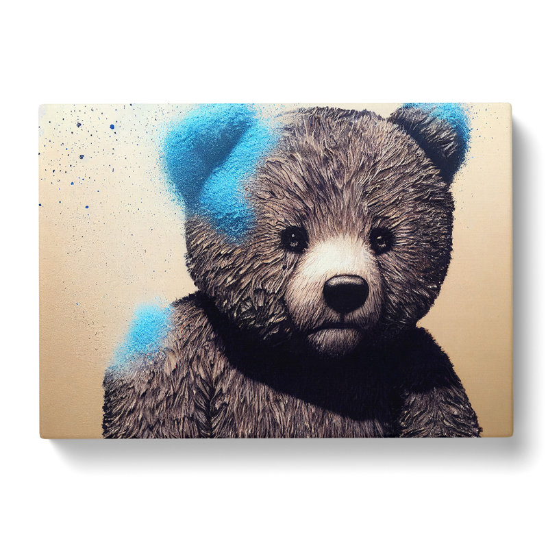 Interesting Teddy Bear - Wrapped Canvas Print, 35cm H x 50cm W x 3cm D