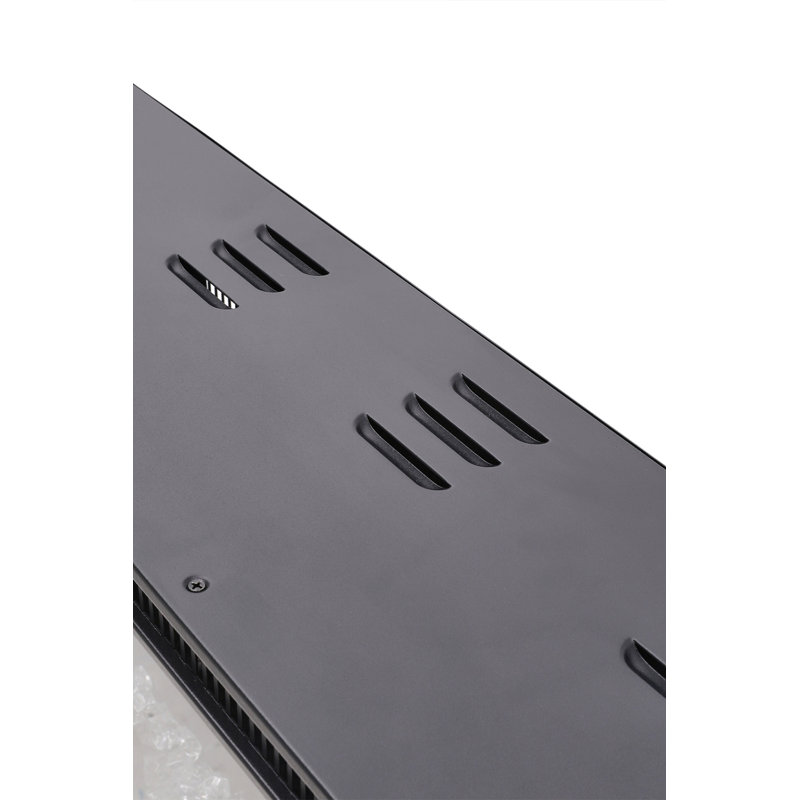 Metro Lane Black Electric Fireplace with 5120 BTU, 43.9cm H x 203cm W x 20cm D