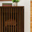 Buffet Mid-Century à cannelures en noyer-322965520