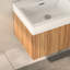 Meuble-lavabo mural couleur 24 po avec lavabo intégré Color, conception pour espaces compacts, esthétique moderne, évier, fabrication en contreplaqué, poignées, finition flottante sans tracas, style minimaliste-121114257