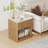 22.44'' Fluted Nightstand with 1-Drawer and Open Cubby (Set of 2)