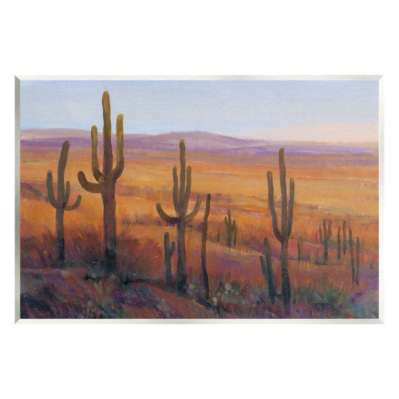 «Desert Cactus Plants» par Tim Otoole, Bois sans cadre, H 10 po x l 15 po x P 0,5 po