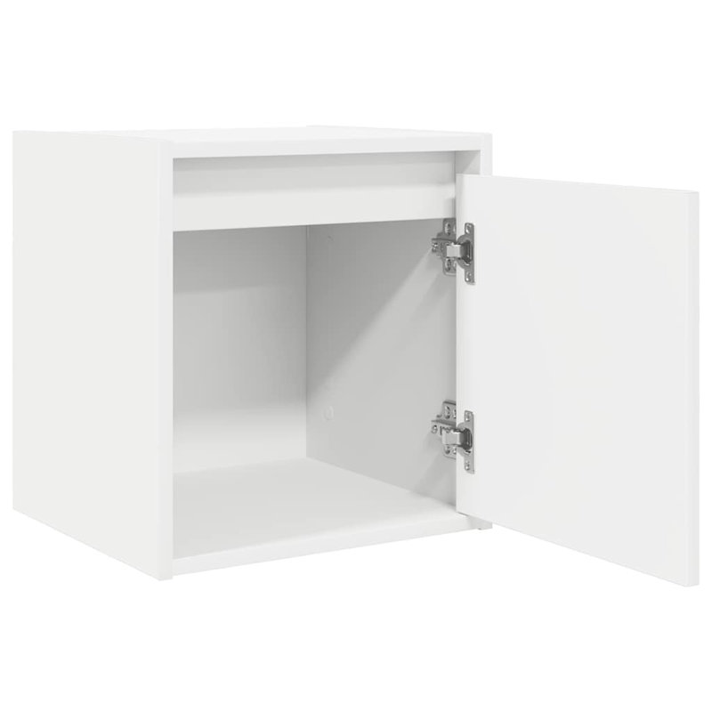 Wall-Mounted Bedside Cabinet 38X34x40 Cm, White, 1