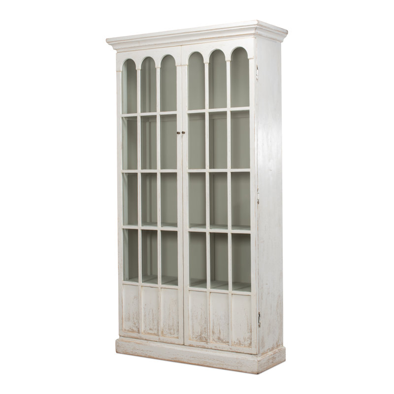 Glass China Cabinet, White