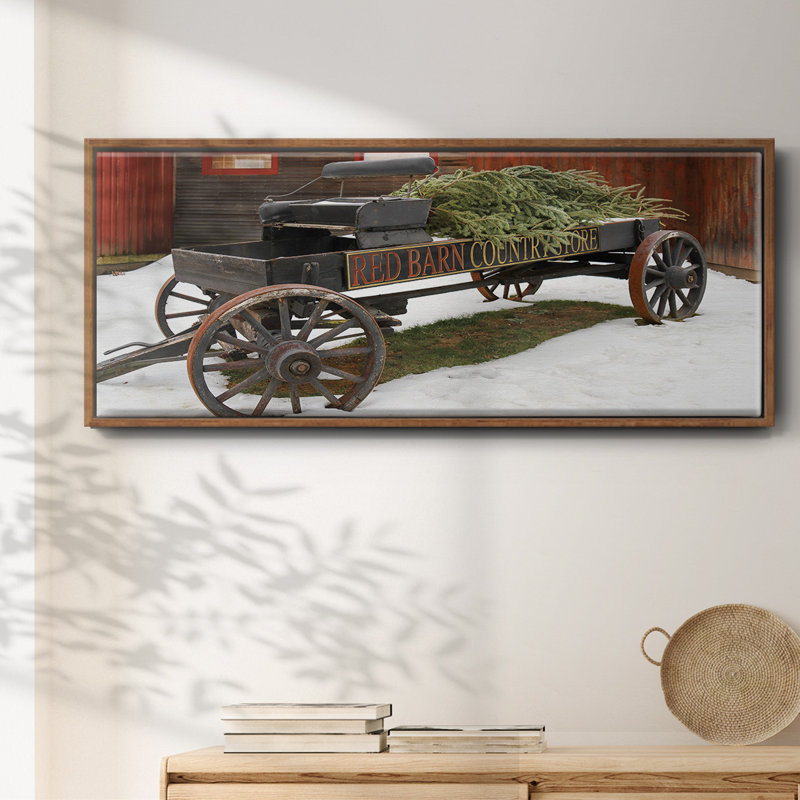 Country Store Wagon- Framed Canvas