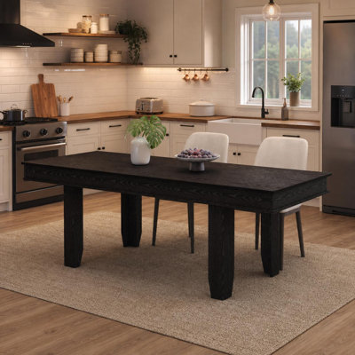 63"-86.6" Extendable Farmhouse Dining Table for 6-10 - Large Rectangular Table with Sturdy Wooden Frame, for Dining Room & Kitchen