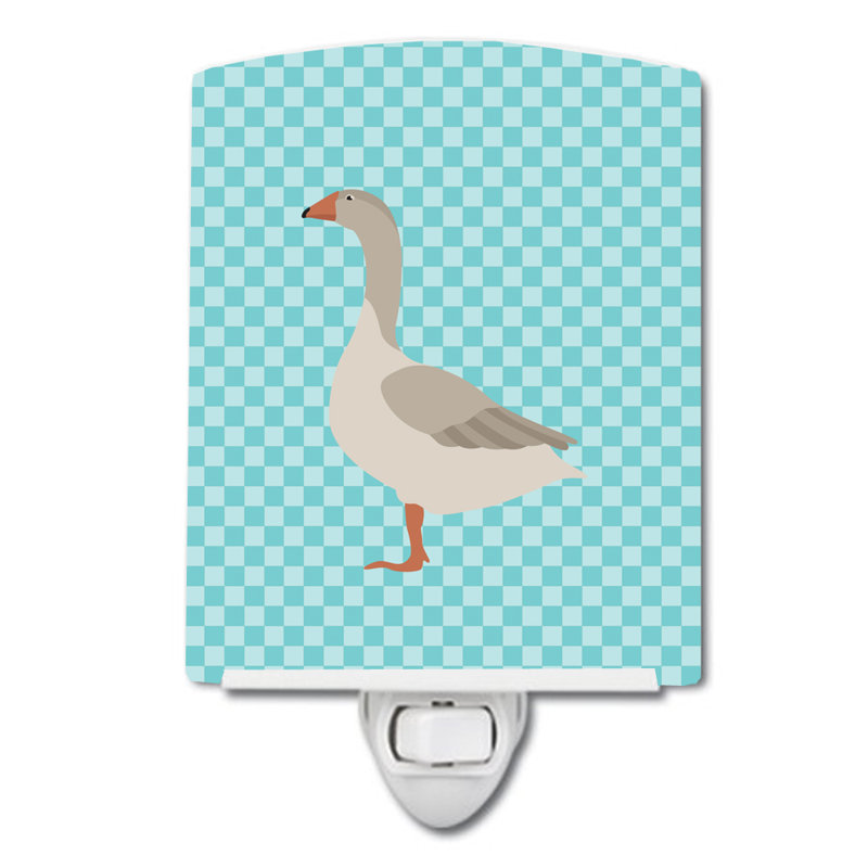 Steinbacher Goose Check Ceramic Night Light, Blue