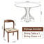 Ensemble de salle à manger moderne Mid-Century 5 pièces Aversa-1340066856-1340066863-1340066862