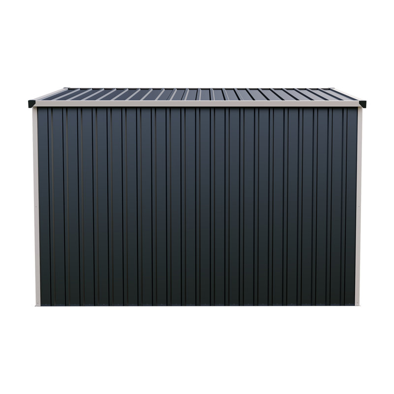 8x4 FT Metal Pent Roof Garden Tool Storage Shed