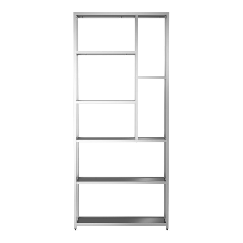 Walkertown Etagere Bookcase, Silver