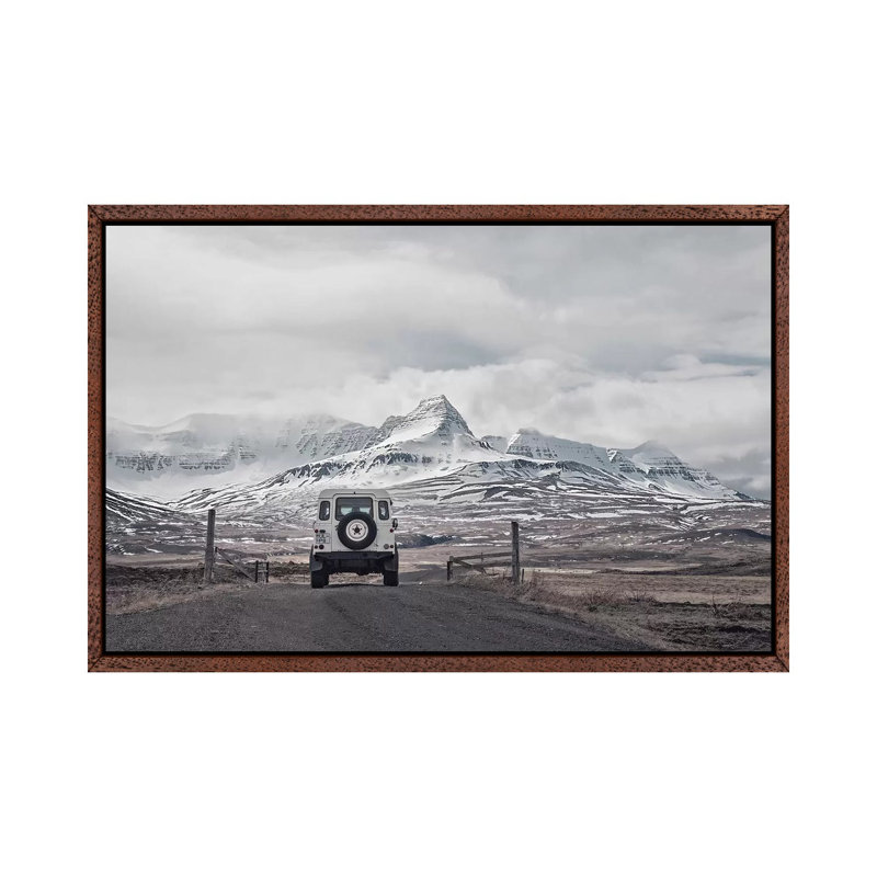 Roam The Planet Iceland I by Monika Strigel - Print on Canvas, 45.72cm H x 66.04cm W x 3.81cm D, Classic Brown Wood Framed