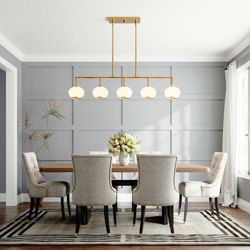 5 - Light Pendant, Antique Brass