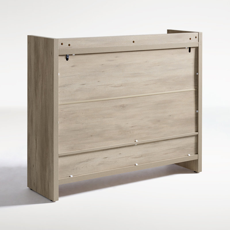 Nicolee 30 Pair Shoe Storage Cabinet, Greige Oak