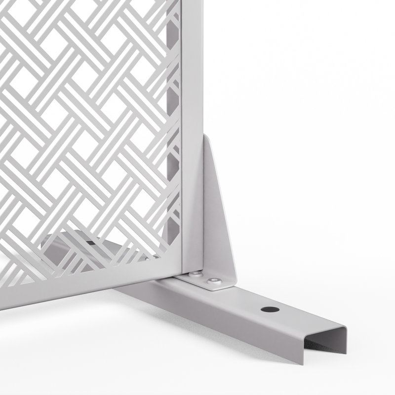 Écran d'intimité en métal Leif 72 "H, Blanc
