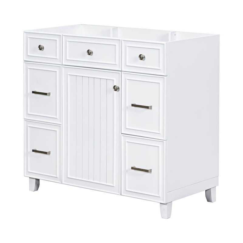 16.65'' Single Bathroom Vanity Base Only, White