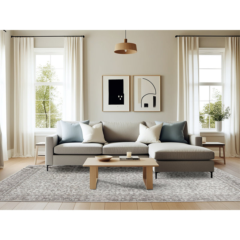 Clotell Oriental Indoor Rug, Rectangle 6' x 9'