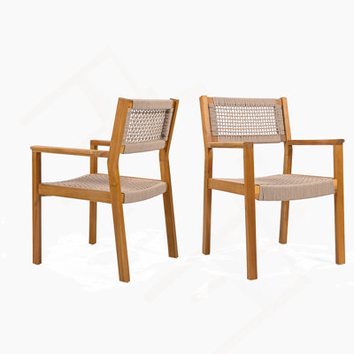 BRAIDED DINING CHAIR Light Brown