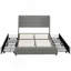 Structure de lit plateforme tapissier avec tiroirs de rangement-1549186508