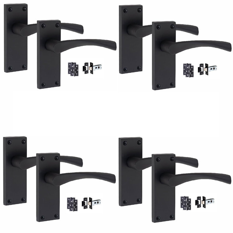  4 Sets Victorian Scroll Astrid Door Handle