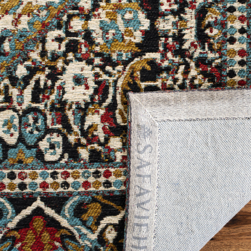 Red/Charcoal Area Rug, Rectangle 4' x 6'