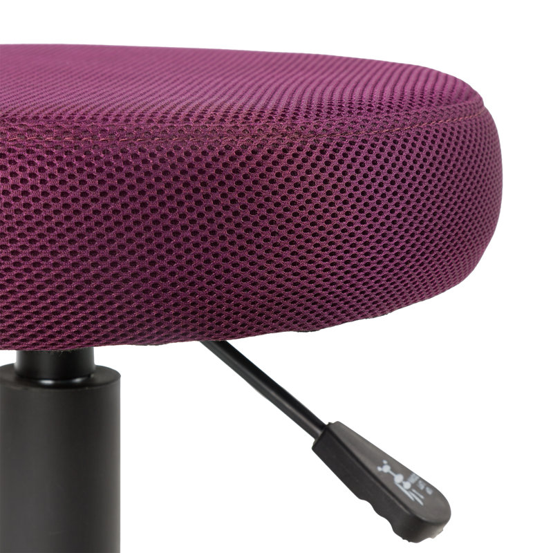 Tabouret roulant à hauteur réglable, Mauve