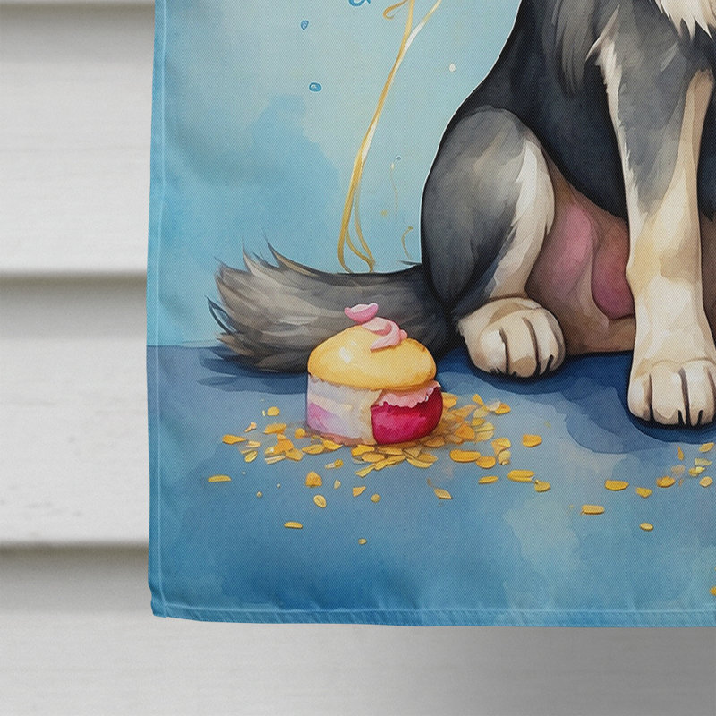 Drapeau «Happy Birthday House», Klee Kai de l'Alaska