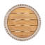 Table d'appoint en bois d'acacia avec base en corde-847399348