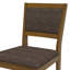 Chaise de salle à manger Portrush en gris brun avec pieds en bois massif de couleur noyer (ensemble de 2)