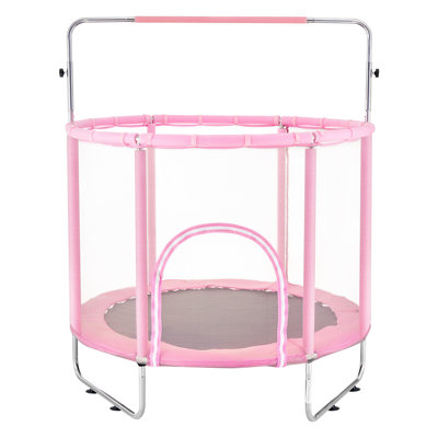 55" Trampoline for Kids Mini Toddler Trampoline with Net Indoor Outdoor