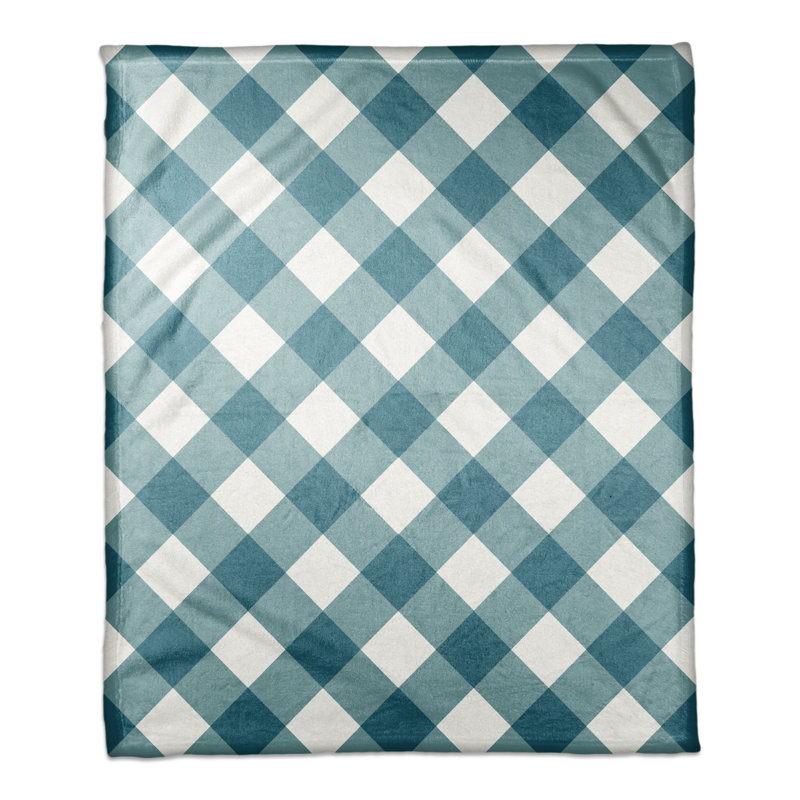 Hand Woven Throw Blanket, Blue