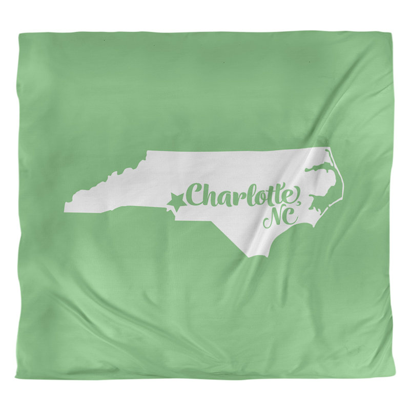 Housse de couette charlotte caroline du nord, Polyester brossé, Housse de couette pour grand lit, Vert