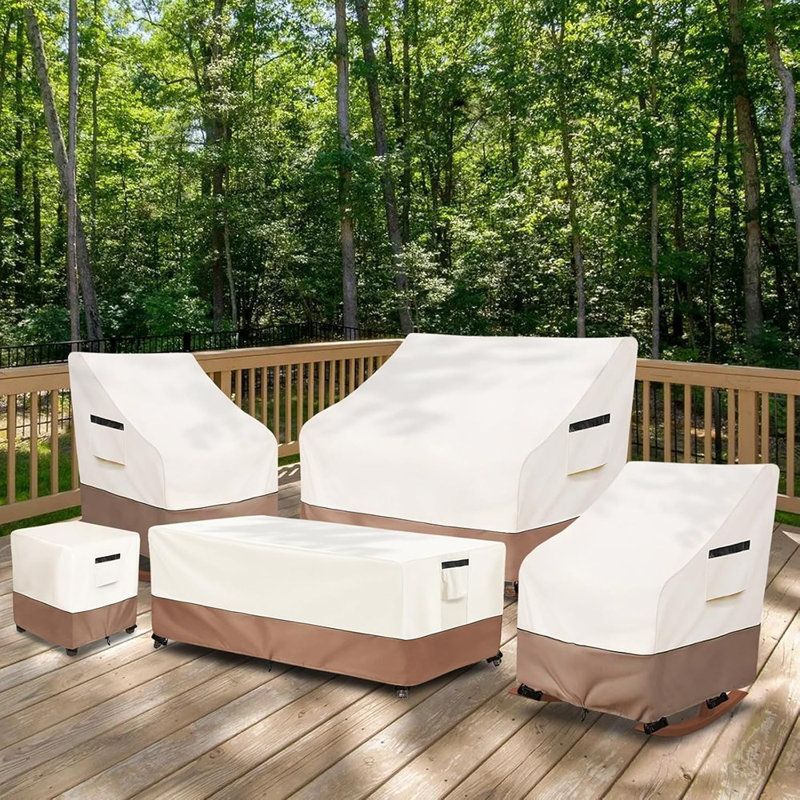 Housse pour chaise berçante d'extérieur 2 pièces