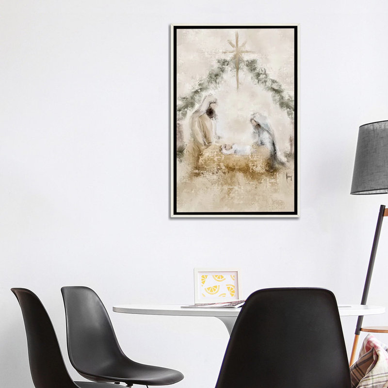 «Night Divine», reproduction d'art sur toile encadrée, H 40 po x l 26 po, Cadre flottant sans passe-partout, Blanc patiné