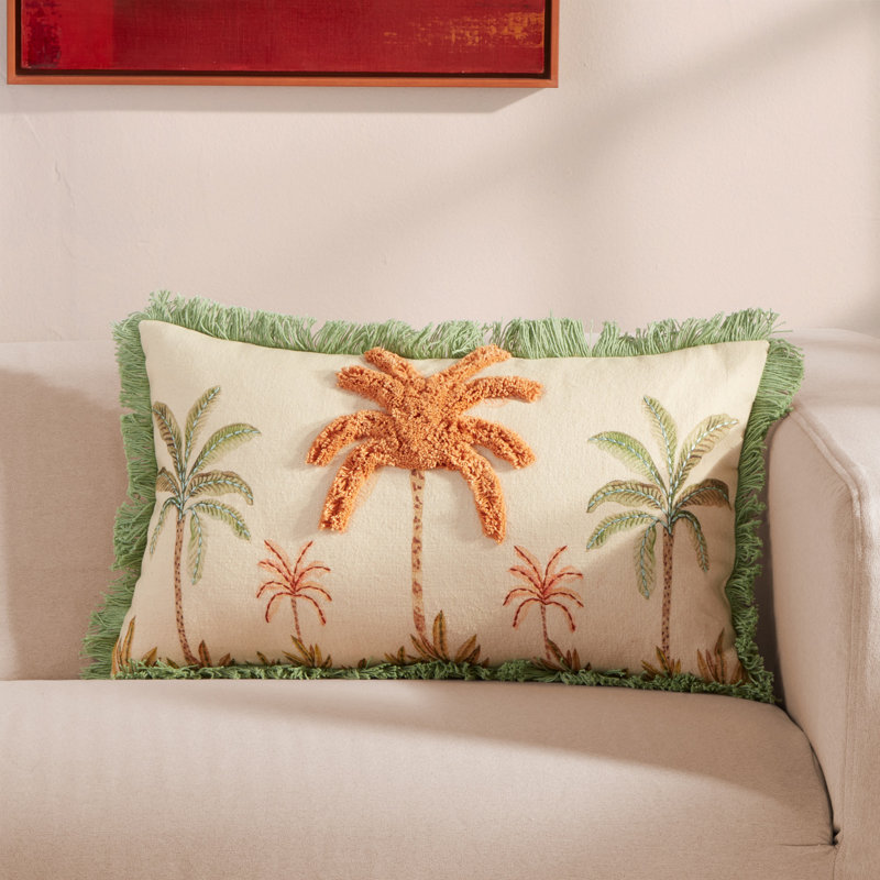Housse et insert de coussin rectangulaire en coton Jungle Love