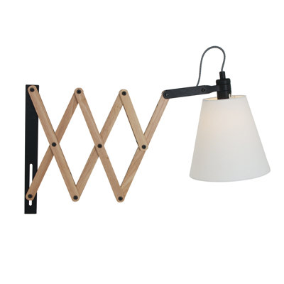 Aoki Wood Plug-in Swing Arm Sconce