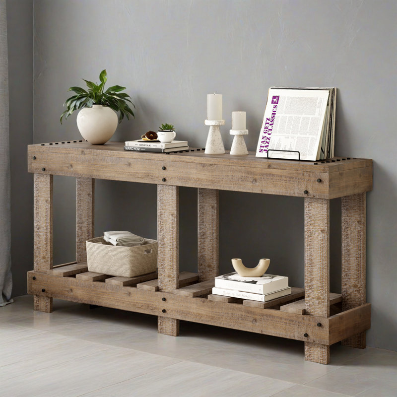 Table d'appoint 63,02 "pour le couloir, Naturel