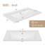 30" Single Bathroom Vanity Top With White Basin, 3-Faucet Holes, Ceramic-121099863