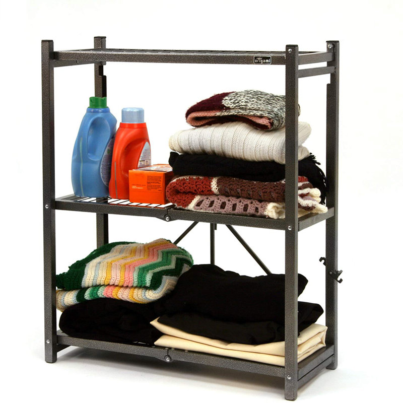 35.4'' W Metal Shelving Unit with Wheels