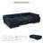 Velvet Large Sectional Modular Sofa, Livingroom 8 Seats 137.8'' Wide Sofa Bed With Detachable Back/Seat Cushions-306285753