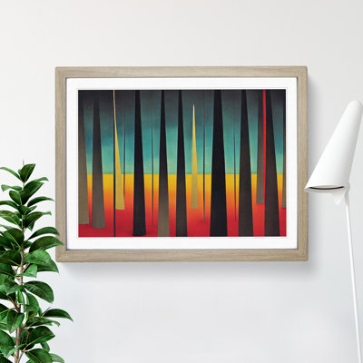 Abstract Pine Tree Forest Vol.5 - Framed Print