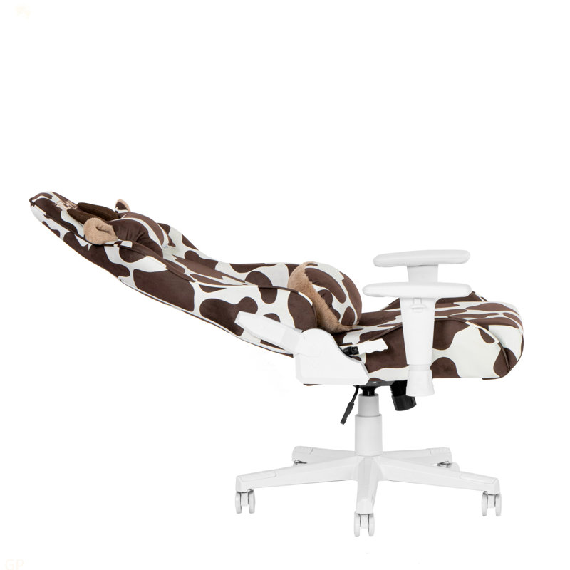 Modern Print LUXX Series Gaming Chair, Brown/White, White